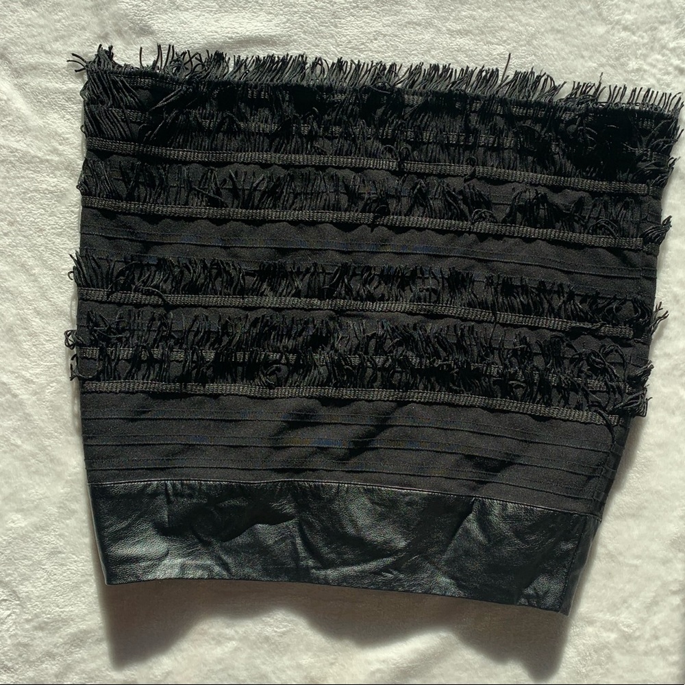 Black fringe skirt